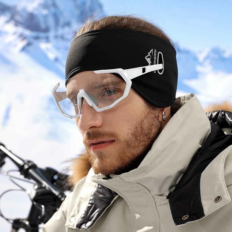 Penutup telinga ski dapat diatur, pita rambut musim dingin anti selip perlindungan dingin tahan angin penutup telinga lari