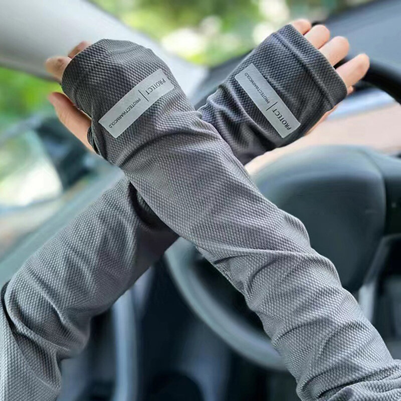 Летние велосипедные свободные перчатки для вождения с защитой от УФ-излучения, защитные перчатки для мужчин, тонкие дышащие перчатки