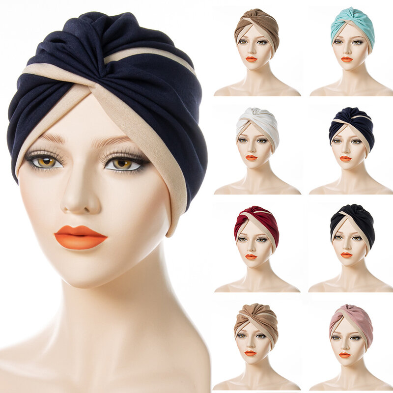 Sombreros africanos para mujer, Hijabs musulmanes de Color sólido, estilo de moda, verano y primavera, 2023
