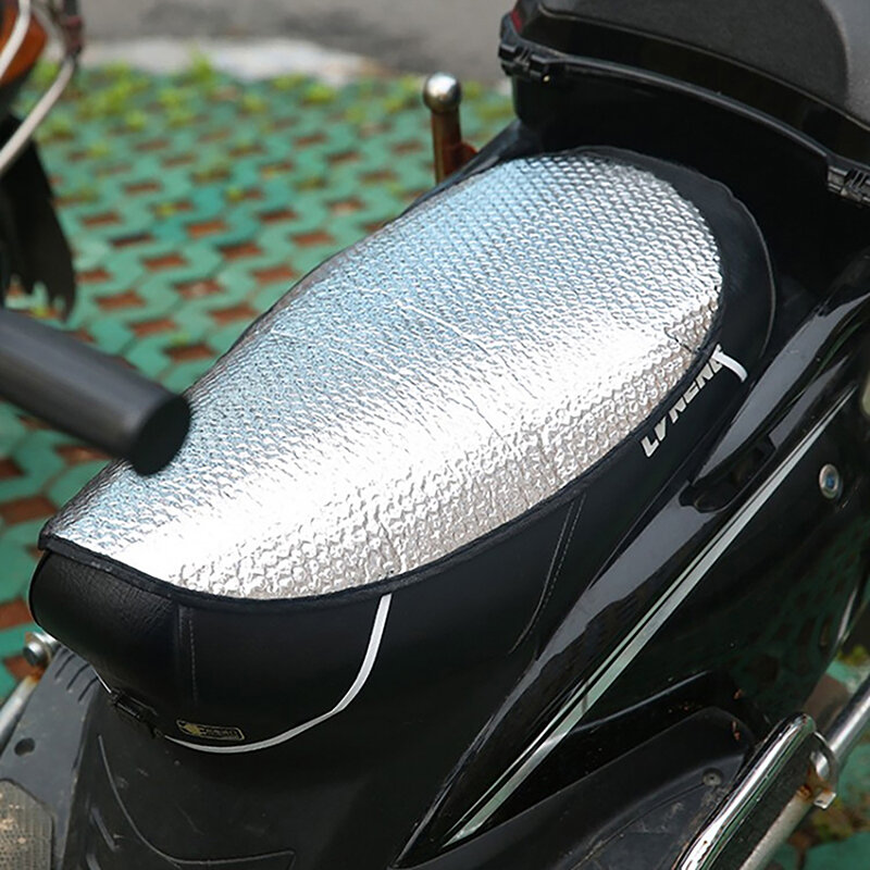 Universal Waterproof Motorcycle Sunscreen Seat Cover Cap Prevent Bask In Seat Scooter Sun Pad Heat Insulation Cushion Protect