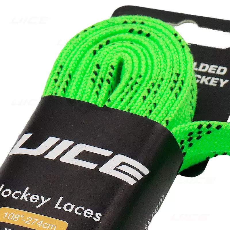 Cordones de patín de Hockey 84-120 pulgadas, trenza de doble capa, puntas Extra reforzadas, diseño de punta encerada para Hockey sobre hielo, encaje de zapato de Hockey