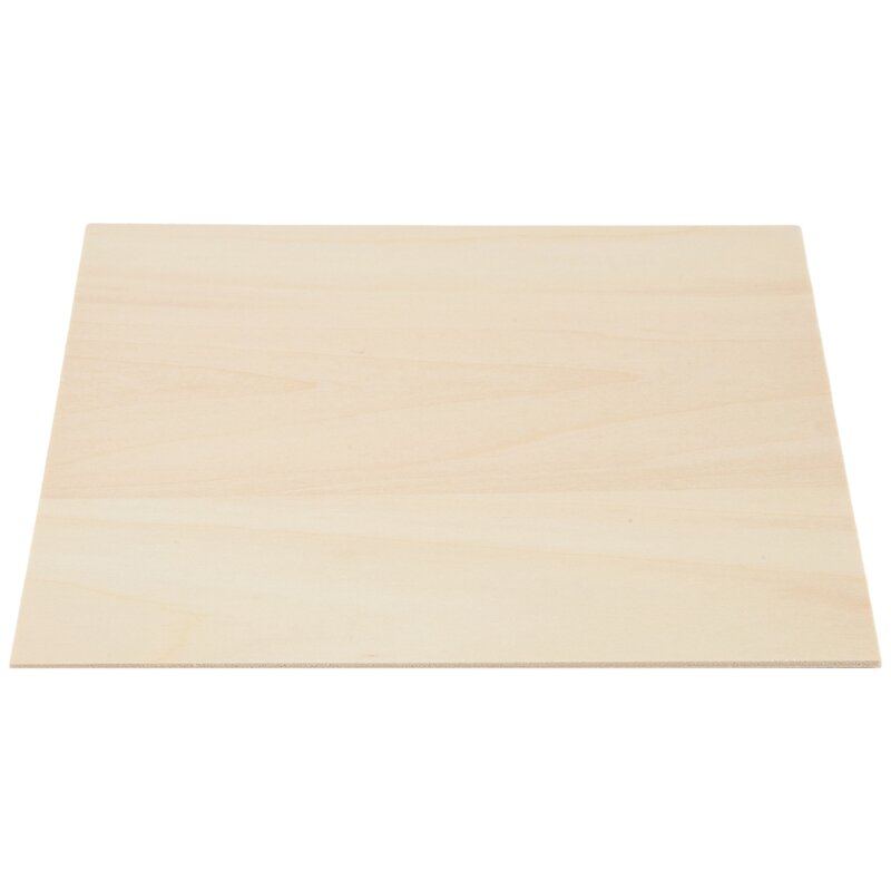 Feuilles de tilleul non finies, planche de bois vierge rectangulaire, découpes en bois pour l'artisanat, 20x20x0,2 cm, 10 pièces