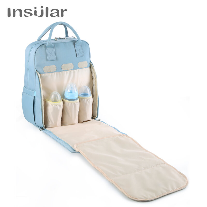 Bolsa de pañales USB para mamá, mochila de gran capacidad para el cuidado del bebé, bolsa húmeda de maternidad, bolsa de pañales impermeable para bebé embarazada