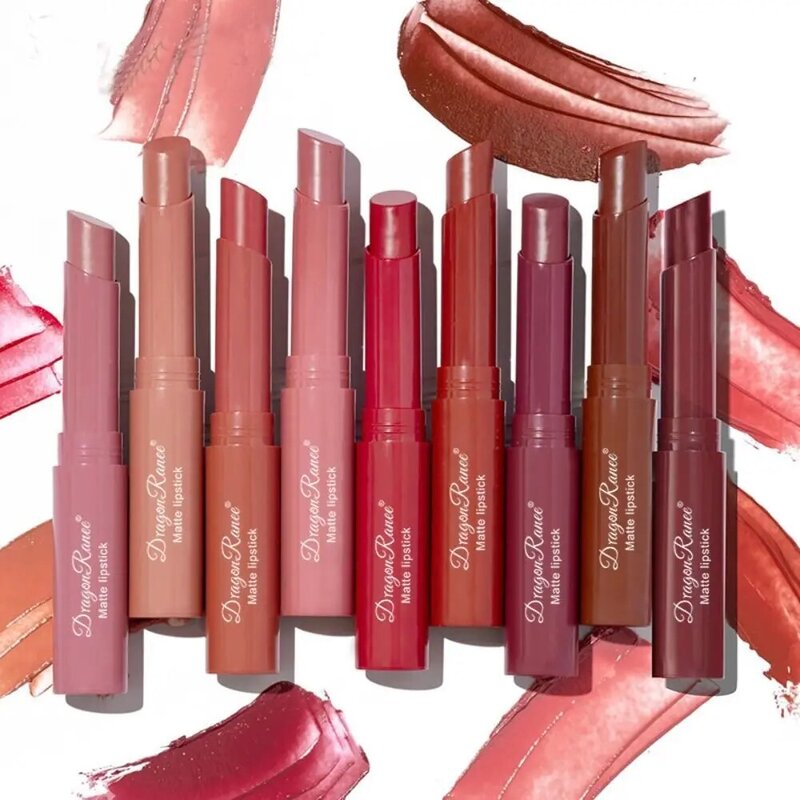 12 Colors Matte Lipstick Velvet Lip Makeup Waterproof Nude Lip Stick Cosmetic Long Lasting Solid Lip Gloss Women