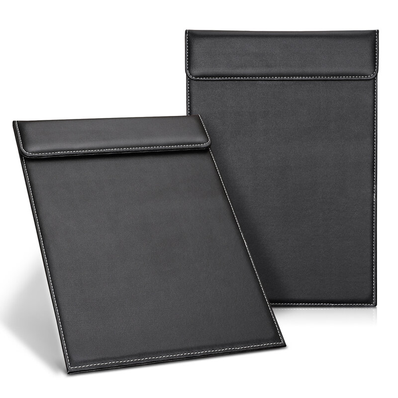Tableta Portapapeles de material de oficina con Clip magnético, almohadilla de escritura de cuero PU, carpeta de archivos a4, soporte para documentos