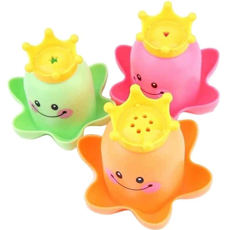 Ocean Octopus Stacking Cups Baby Bath Toys Sea Animal Baby Bathing Shower Bathroom Taste Game For Infant And Kids