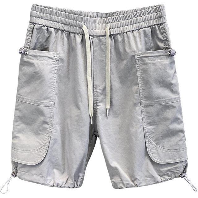 Cor sólida Carga Shorts Mens Calças Homem Moda Nova Marca Masculina Algodão Moda Calções Esportivos Soltos Calças Casuais C69