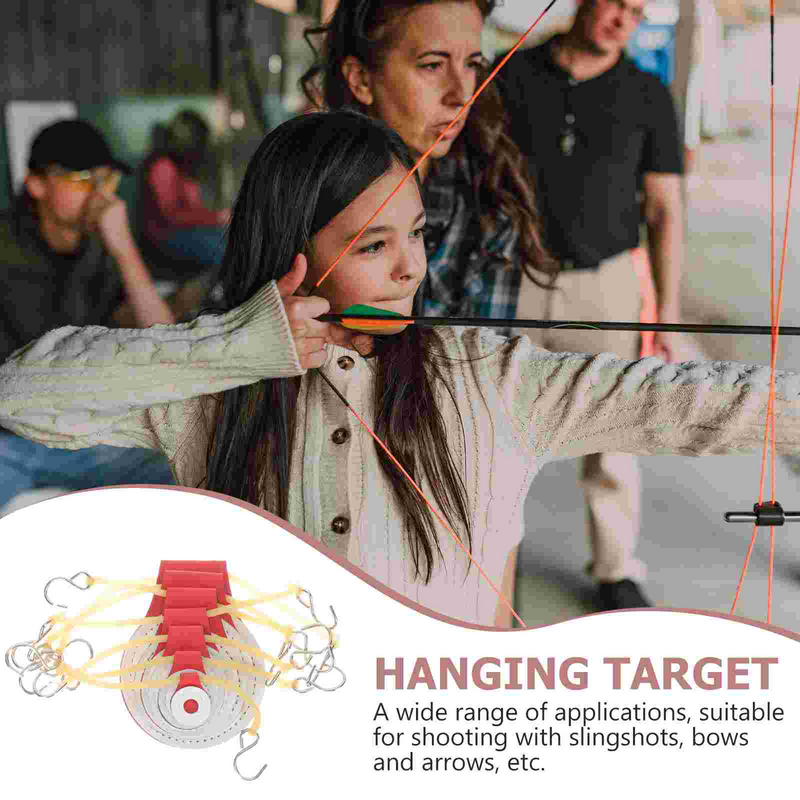 7 pezzi Slingshot Target Hanging Target Game Entertainment adesivi con schizzi spessi in microfibra