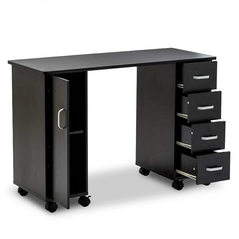 Маникюрный Стол для маникюра, устойчивый к ацетону деревянный стол для спа-салона, для маникюра с шкафом и ящиками