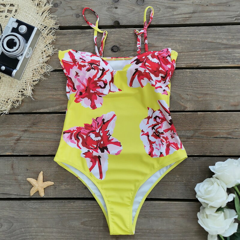 Conjunto de Bikini con estampado para mujer, traje de baño de dos piezas, ropa de playa adelgazante, tendencia de verano, vacaciones, 2024