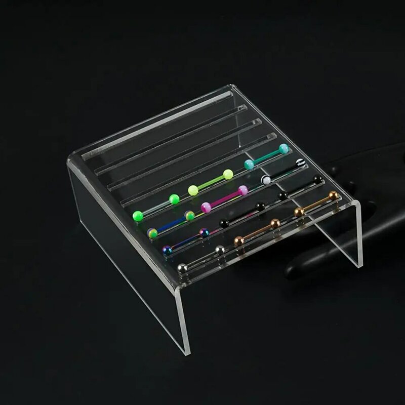 Modern Heavy Duty Belly Button Ear Studs Ring Show Holder Transparent Non-slip Jewelry Show Stand Jewelry Store Supplies