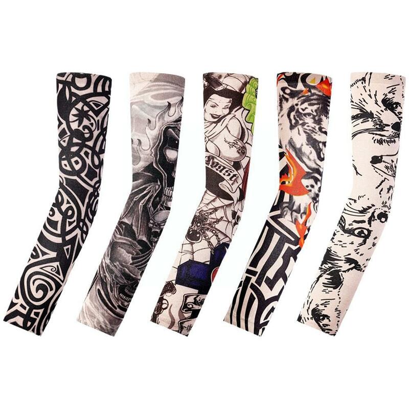 1PCS Tattoo Arm Sleeves Sun UV Protection Seamless Quick Fishing Running Breathable Sleeve Dry Party Arm Tattoo Sleeve Elas H0Q0