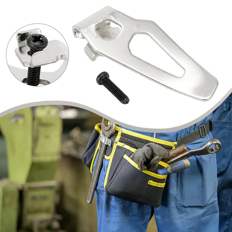 Brandnew Clip de gancho de cinturón, piezas de herramientas eléctricas, piezas de herramientas de trabajo manual, accesorios de controladores de impacto, Clips de cinturón de taladro de tornillo de Metal