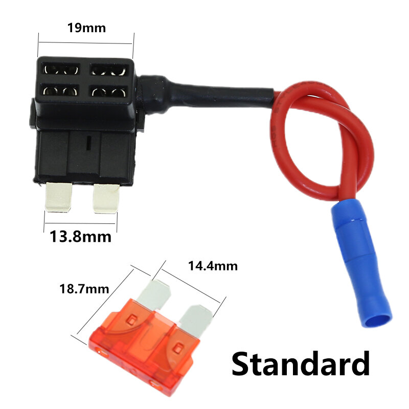 12V Sicherung Halter Add-a-schaltung TAP Adapter Micro Mini Standard Ford ATM APM Klinge Auto Sicherung mit 10A Klinge Auto Sicherung mit halter