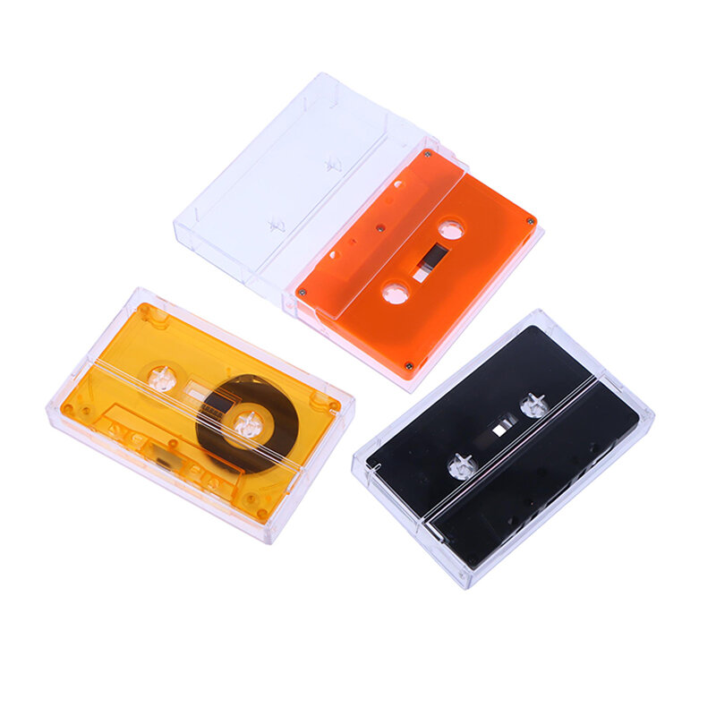 音声録音用の透明な収納ボックス,白いテーププレーヤー,45分の磁気,音声音楽送信,1セット