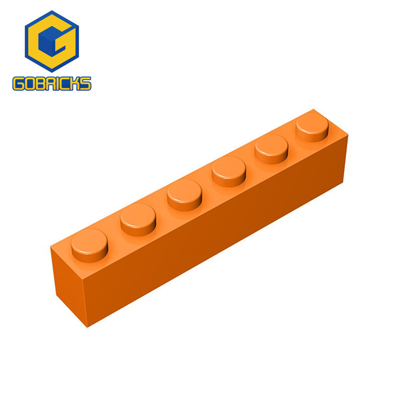 Gobrick 10 Buah/Lot DIY Blok Bata Bangunan 1X6 Pendidikan Susun Konstruksi Mainan untuk Anak-anak Kompatibel dengan 3009