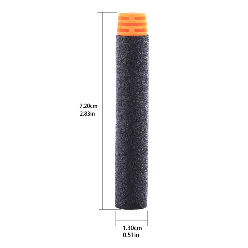 300Pcs Hollow Foam High Buffered Soft Bullet Flat Head Soft Darts testa arancione + spugna nera