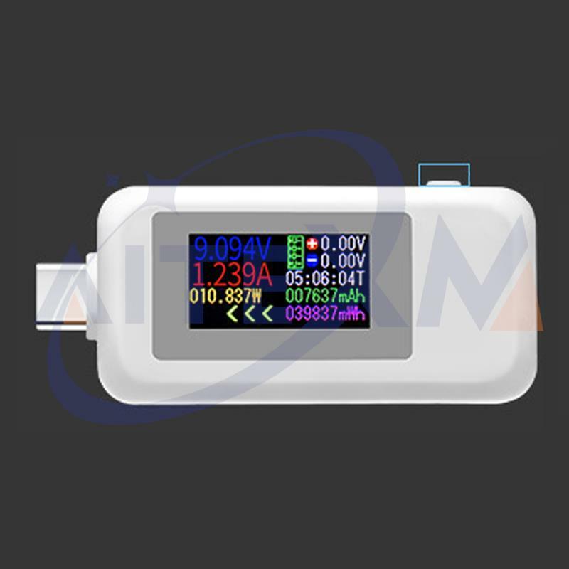 10 in 1 DC Typ-C USB Tester Strom 4-30V Spannung Meter Timing Amperemeter Digitalen Monitor cut-off Power Anzeige Bank Ladegerät