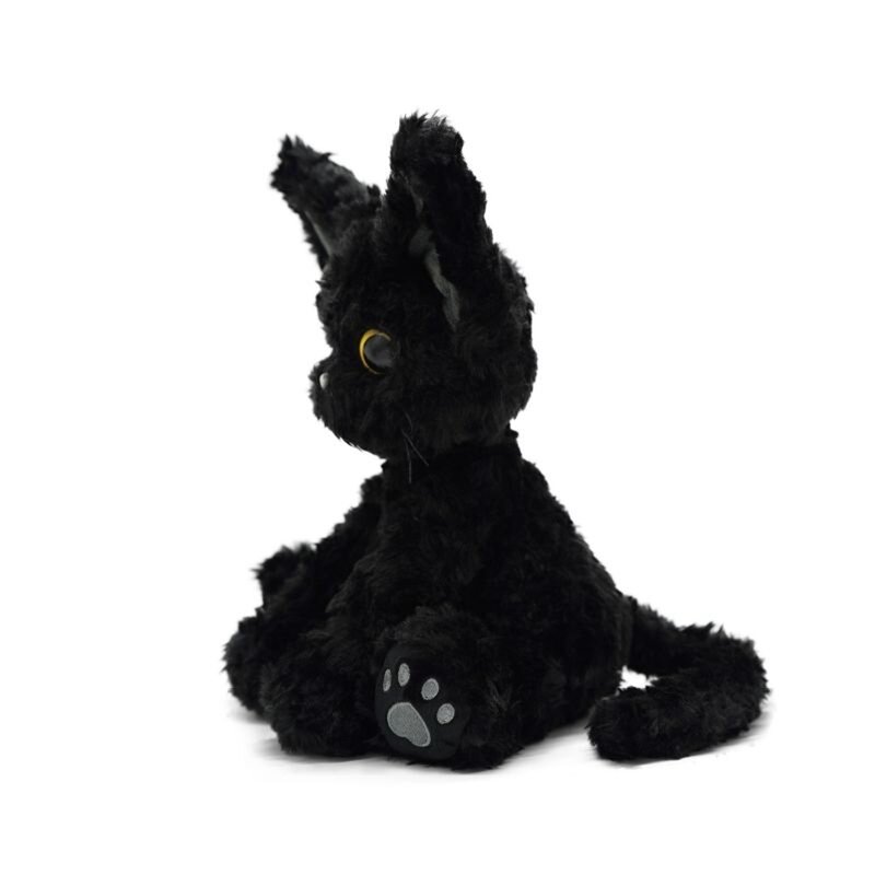 귀여운 플레임 고양이 봉제 장난감, 베개 던지기, 카키, 독일 곱슬, 쿠키, 검은 고양이 인형, 큰 눈 인플루언서, 어린이 생일 선물