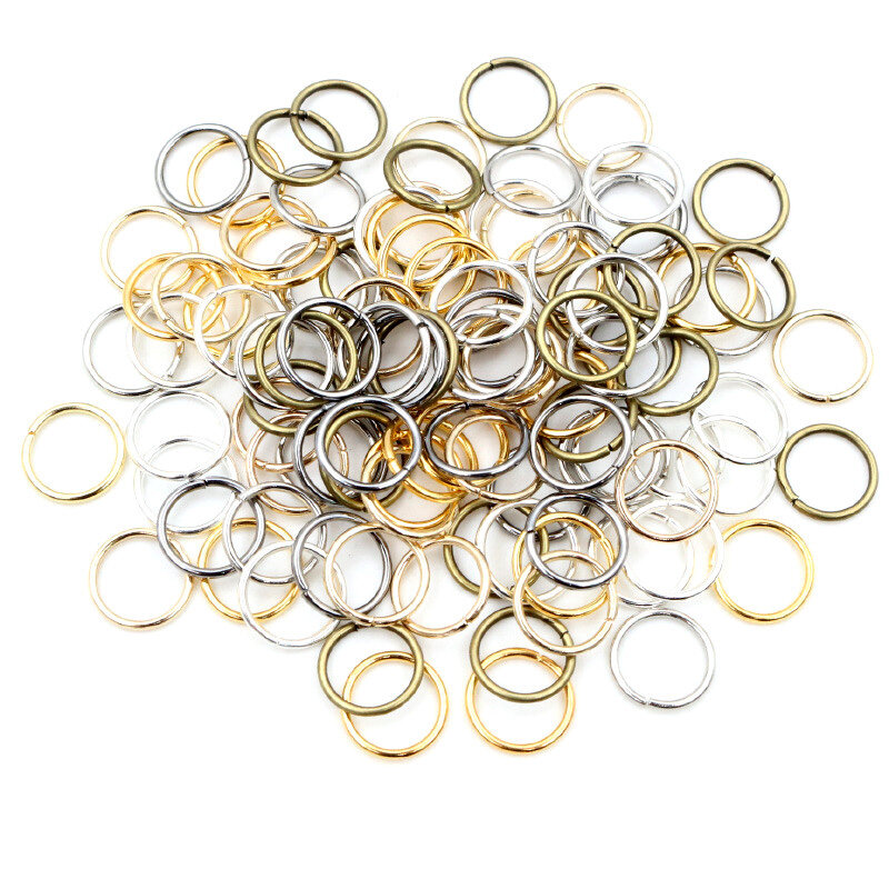 200 sztuk 1.0mm grubości 6/7/8/10/12mm pierścienie dzielone pierścienie złącza dla Diy biżuteria znalezienie Making akcesoria akcesoria