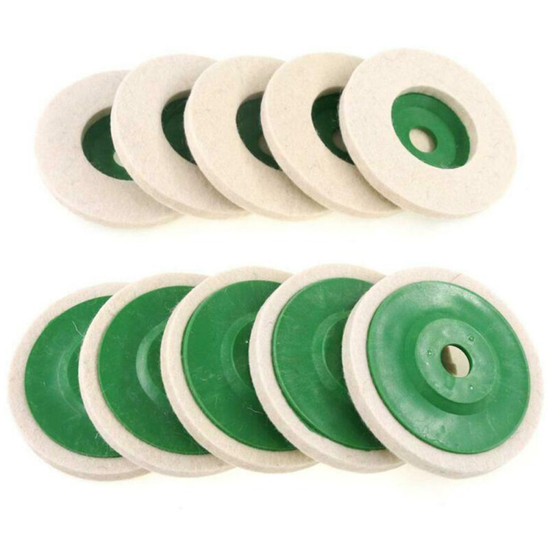 3/10pcs 4 Inch 100mm Wool Polishing Wheel Buffing Pads Angle Grinder Wheel Felt Polishing Disc For Metal Marble Glass Ceramics
