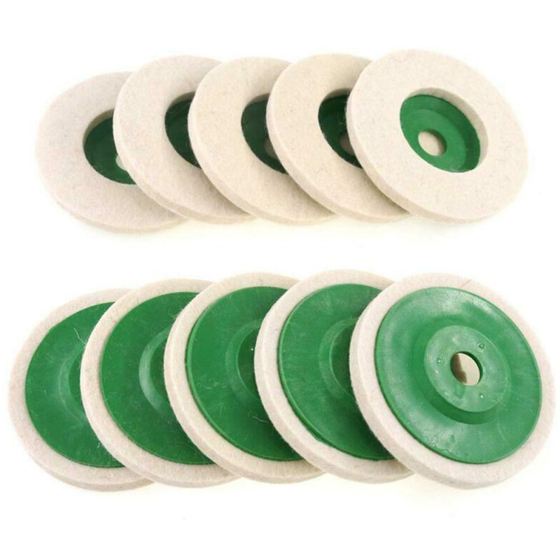 3/10pcs 4 Pouces 100mm Laine De Polissage Tampons De Polissage de Roue de Meuleuse D'angle Disque De Polissage En Feutre Pour Le Métal En Verre de Marbre Céramique