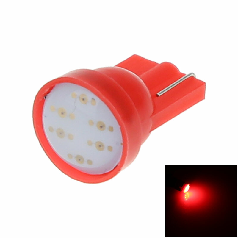 Ampoule de toit de voiture rouge T10 W5W, lampe de plaque d'immatriculation 1 émetteur COB SMD LED 159 161 168 2521 A068