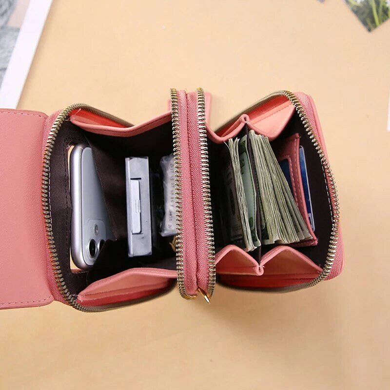 Crossbody sacos de ombro do telefone celular para as mulheres da tela de toque telefone carteira sacos de luxo 2022 senhoras cartão segurar bolsa embreagem bolsas