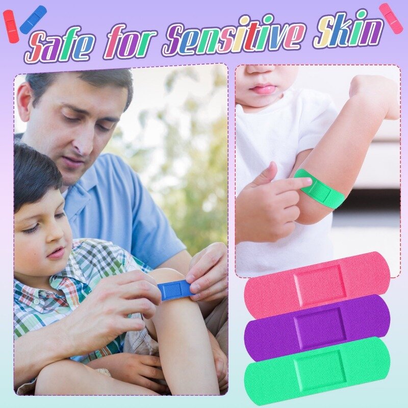 Candy colorido impermeável ferida curativo bandagem, Hemostasia pé bandagem, Bandaids emergência, OK, 10pcs