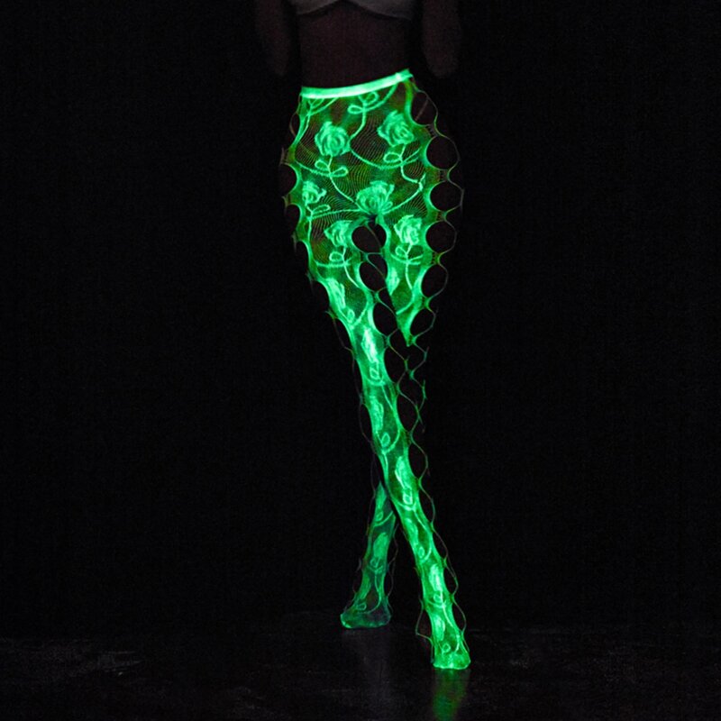 Hole Hollow Fish Net Comfy High Waist Events Net Socks  Erotic Lingerie Mesh See-Through Women Dirty Maid Kawaii Streetwear