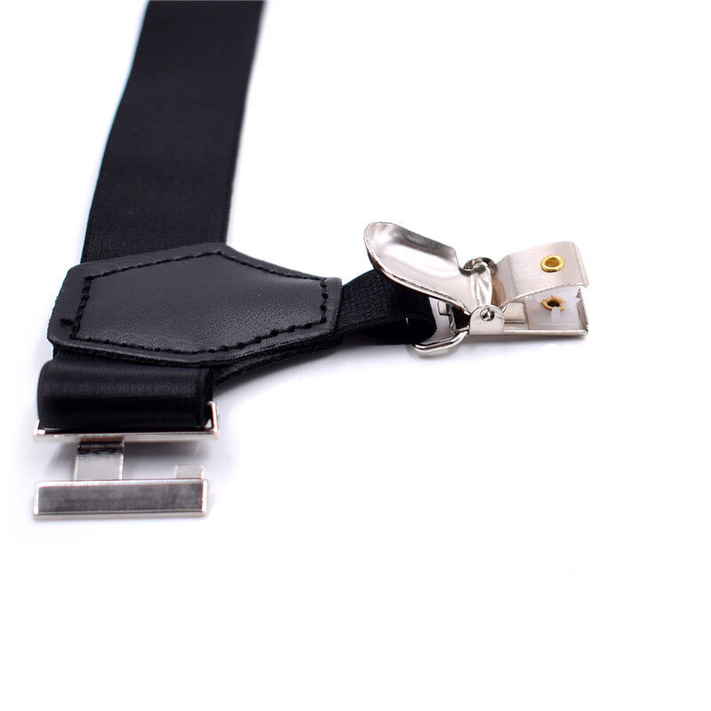 Jarretelles noires réglables avec ceinture élastique, Clip antidérapant, chaussettes JK, anti-chute, accessoires pour femmes et hommes