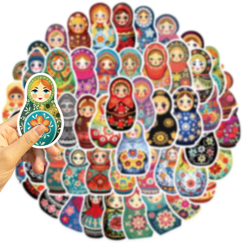 50 buah stiker grafiti seri Rusia kartun cocok untuk helm Laptop Dekorasi Desktop mainan stiker DIY grosir