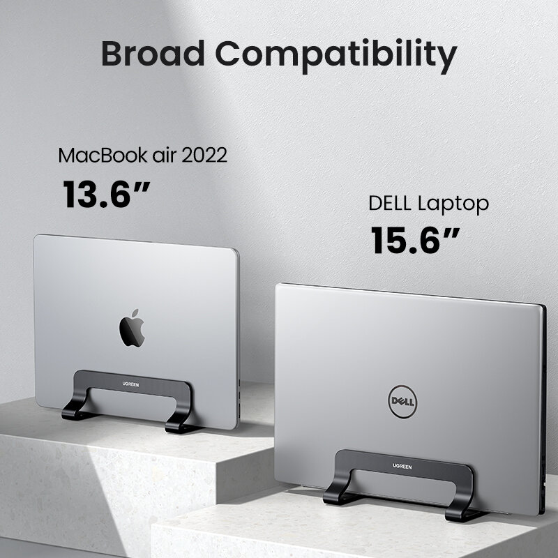 Ugreen Verticale Laptop Standaard Voor Macbook Pro Aluminium Draagbare Notebook Stand Laptop Ondersteuning Macbook Air Pro Tablet Telefoon Stand