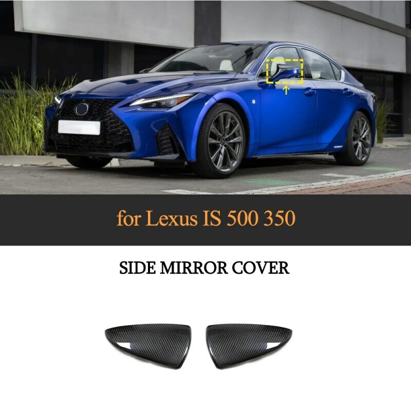 Real fibra de carbono lateral porta tampa do espelho retrovisor, Lexus IS 500 350 2019-2022