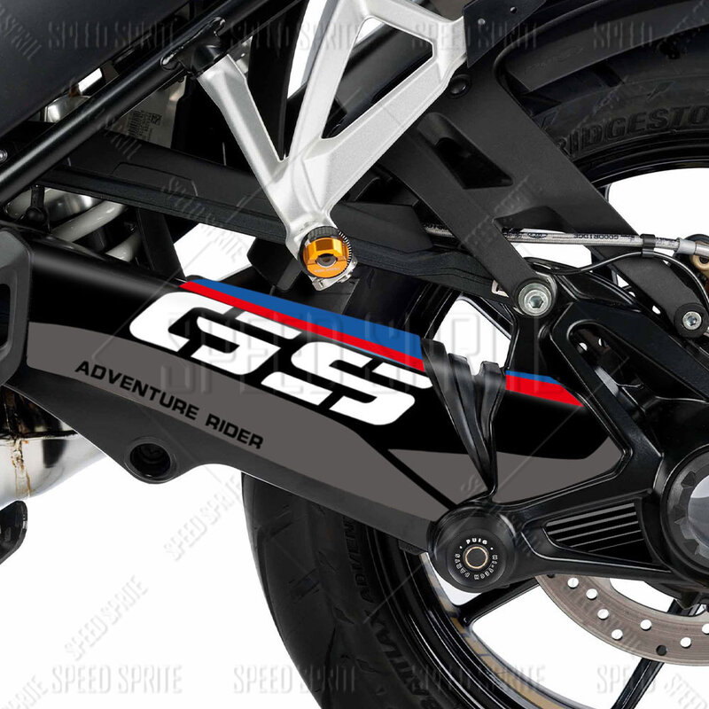 สำหรับ BMW R1200 gs/ GSA13-18 R1250 GS/Adv19-22 3M รถจักรยานยนต์รูปลอกสวิงอาร์มเดอร์ผจญภัยอุปกรณ์เสริมสำหรับสติกเกอร์กันน้ำสีดำสามชิ้น