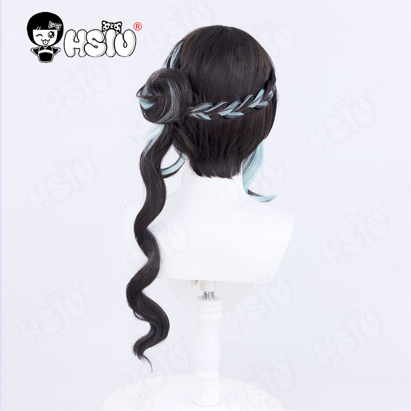 Ruan Mei Cosplay Costume Wig Fiber synthetic wig Game Honkai Star Rail Cosplay「HSIU 」Brown-black mixed-color ponytail long Wig