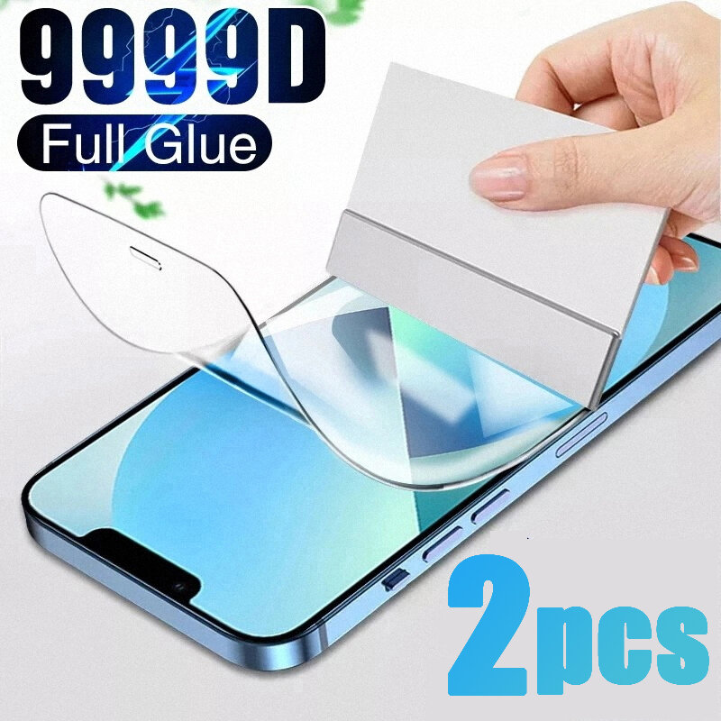 2 pezzi Full Cover Hydrogel Film On The For iPhone 13 12 13 per iPhone X XS XR XS MAX 6 7 8 Plus 11 12 13 Pro Max Screen Protector