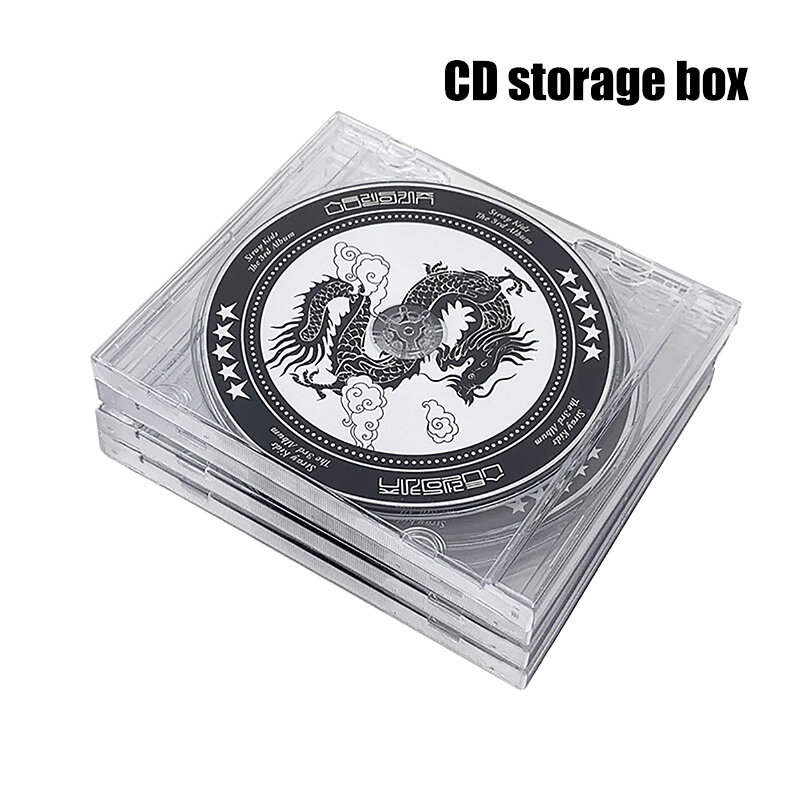 صندوق تخزين CD متعدد الوظائف ، حافظة أقراص DVD بلاستيكية شفافة ، حزمة منظم CD ، محمولة للسينما المنزلية ، 1 قطعة