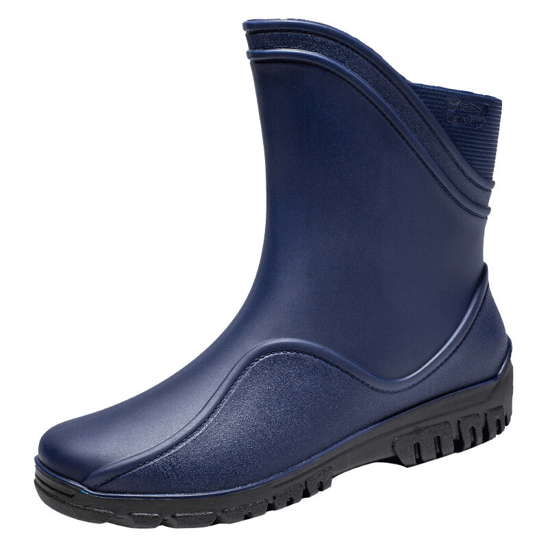 Botas de chuva impermeáveis masculinas, sapatos de chef, pesca, casual, confortável, antiderrapante, forte, resistente ao desgaste, tendência, tamanho grande 44, moda