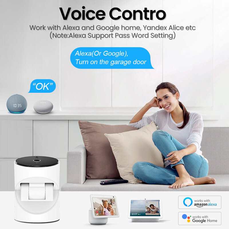 Avatto Tuya Smart Wifi Garagedeur Opener Controller Met Cameramonitor, Slimme Life Control Voice Werkt Voor Alexa / Google Home
