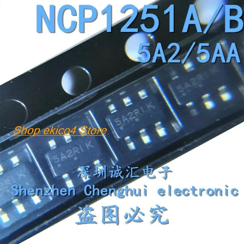 NCP1251ASN65T1G, 5A2 5AA, estoque original, 10 pcs