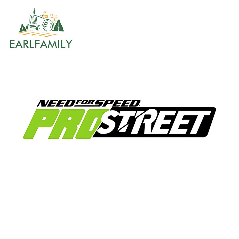 EARLFAMILY 13cm x 2.9cm Prostreet Slogan Decals Logo Racing Car Stickers Sunscreen Motorcycle Vinyl Personality Car Assessoires