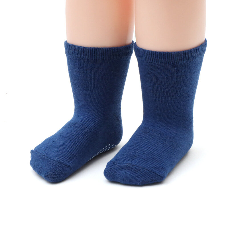 Calcetines antideslizantes con pegamento para niños, calcetines de comercio exterior para niños, venta al por mayor personalizada, 1 a 3 años, varios tamaños