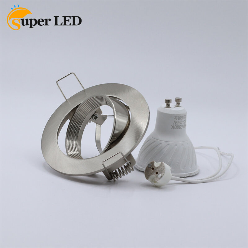 LED Surface Spotlight Fitting GU10 MR16 Holder Surface Downlight Frame Zinc Alloy Casing with Bulbs