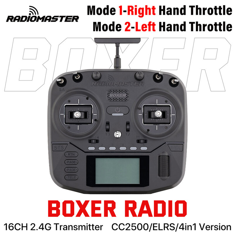 RadioMaster Boxer Rádio Transmissor, Hall Gimbals, RC Controle Remoto, 2.4G, 16CH