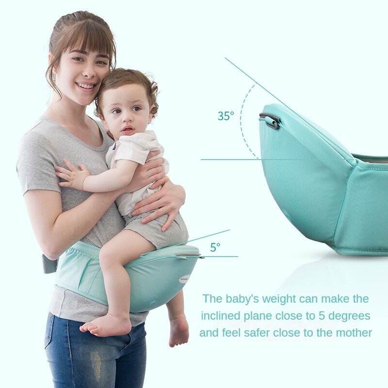 MOOZ nosidełko dla dziecka plecak na taboret ergonomiczny niemowlę wielofunkcyjny pas do noszenia bioder regulowany pasek CCX001