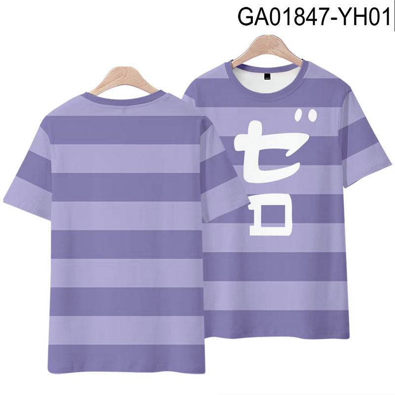 ZOMBIE LAND SAGA 3D T-shirt z nadrukiem letnia moda z okrągłym dekoltem krótki rękaw popularny japońska Streetwear Anime Plus Size