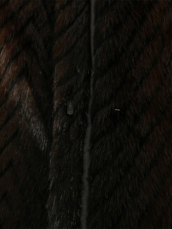 Nerazzurri 여성용 스탠드 칼라 맥시 오버코트, 매우 긴 두껍고 따뜻한 럭셔리, 우아한 줄무늬, 푹신한 인조 밍크 모피 코트, 2022