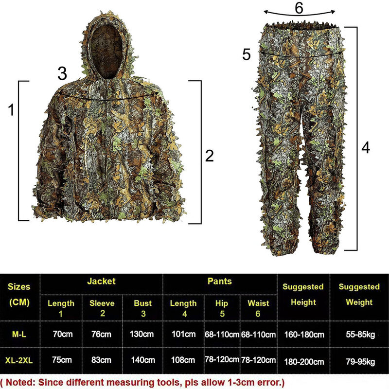 3D Ghillie Suit para homens e mulheres, roupas de caça camuflada, roupa tática de combate militar, roupa de tiro CS, lazer Bionic Kids