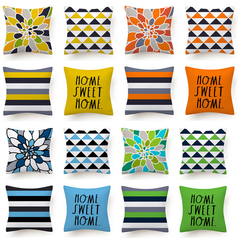 Bohemianpatterns Linen Multicolor Abstract Ethnic Geometry Print Decorative Pillows Pillowcase Sofa Cushion Cover